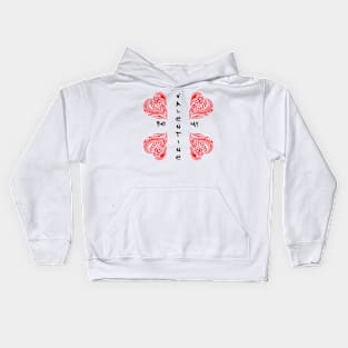 Be My Valentine Red and Black Kids Hoodie